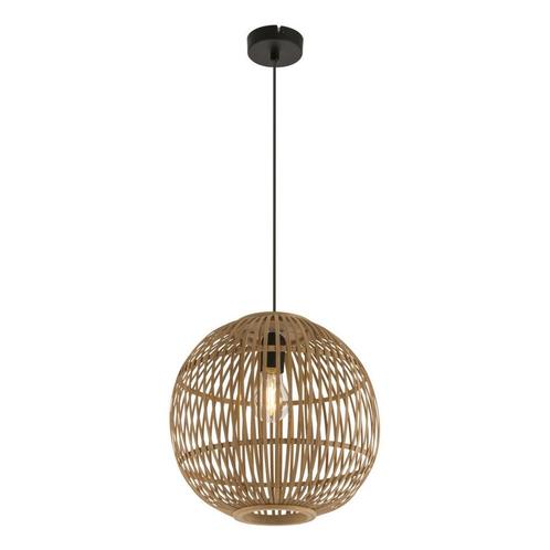 Hanglamp HILDEGARD 30.0 cm 1-lichts Bamboe, Huis en Inrichting, Lampen | Hanglampen, 75 cm of meer, Nieuw, Overige materialen