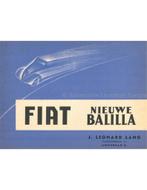 1937 FIAT BALILLA BROCHURE NEDERLANDS, Nieuw, Author