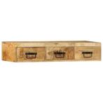 vidaXL Tv-meubel wandmontage 100x30x19 cm massief ruw, Huis en Inrichting, Woonaccessoires | Cd- en Dvd-rekken, Verzenden, Nieuw