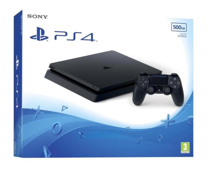 Playstation 4 Slim 500GB + V2 Controller in Doos, Spelcomputers en Games, Spelcomputers | Sony PlayStation 4, Zo goed als nieuw