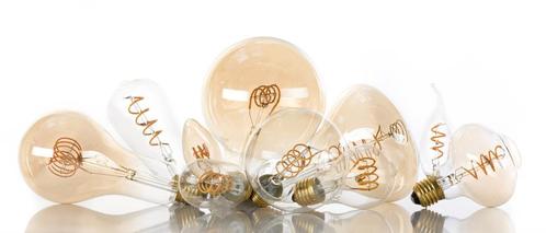Bailey Spiraled Estelle C35 LED Filament Kaars E14 2.2W Goud, Tuin en Terras, Buitenverlichting, Overige typen, Nieuw, Verzenden