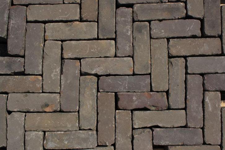 Oude gebakken dikformaat Bylands brons genuanceerd (op pa..., Tuin en Terras, Tegels en Klinkers, Keramiek, Ophalen of Verzenden