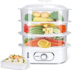 Stoomkoker - met Timer - 12L - 900W - Wit - Aigostar, Verzenden, Zo goed als nieuw