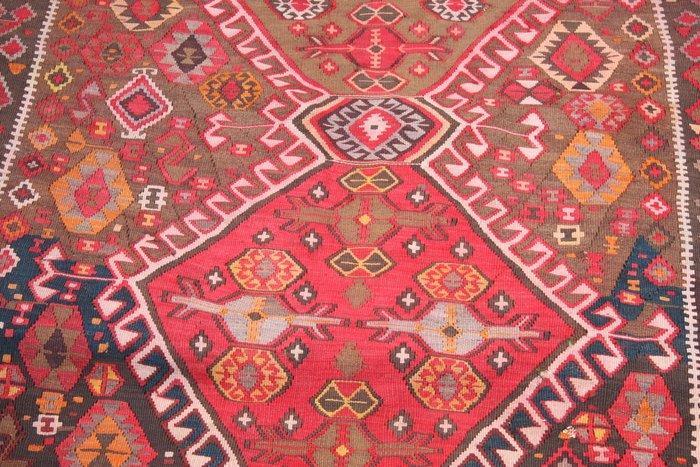 Oud Qafqaz Azerbeidzjan handgemaakte wollen Kilim vlakwapen, Huis en Inrichting, Stoffering | Tapijten en Kleden