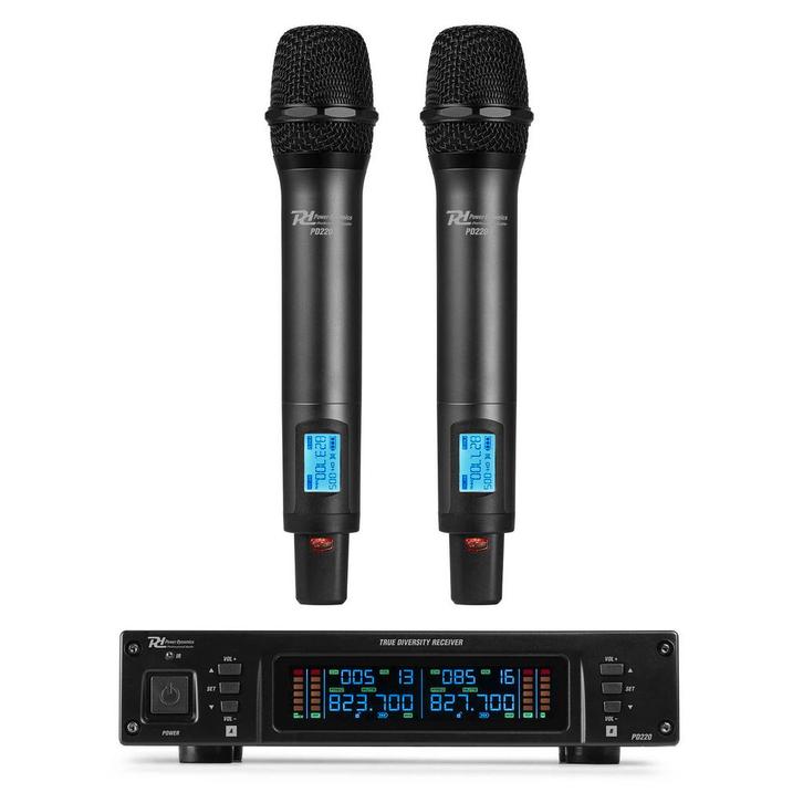 Retourdeal - Power Dynamics PD220 UHF microfoonsysteem met 2, Muziek en Instrumenten, Microfoons, Zo goed als nieuw, Verzenden