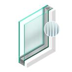 Dubbel glas Figuur Canale mat blank 4mm - sp - 33.1, Ophalen of Verzenden, Nieuw