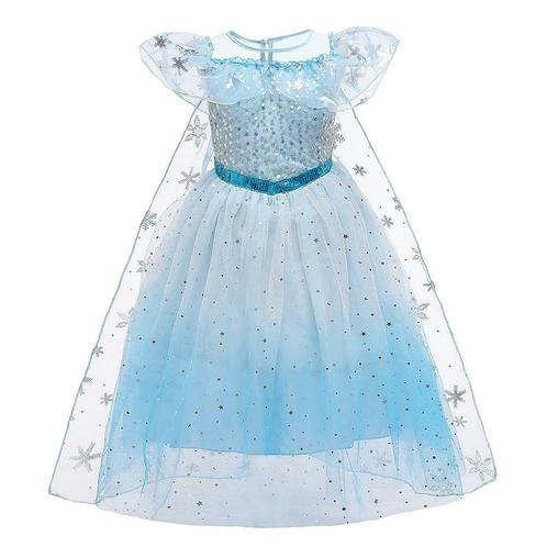 Prinsessenjurk - Blauwe Elsa kristallen jurk, Kinderen en Baby's, Carnavalskleding en Verkleedspullen, Nieuw, Ophalen of Verzenden