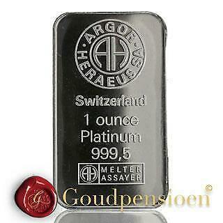 Platina baar kopen v.a. 10 gram tot 1 kilo platinabaren, Postzegels en Munten, Edelmetalen en Baren, Platina, Ophalen of Verzenden