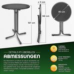 Statafel - Bartafel - Partytafel - 80 cm - Antraciet - Tillv, Verzenden, Zo goed als nieuw