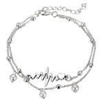 Fako Bijoux® - Enkelbandje - Enkelsieraad - Heartbeat Duo -, Sieraden, Tassen en Uiterlijk, Enkelbandjes en Enkelkettinkjes, Verzenden