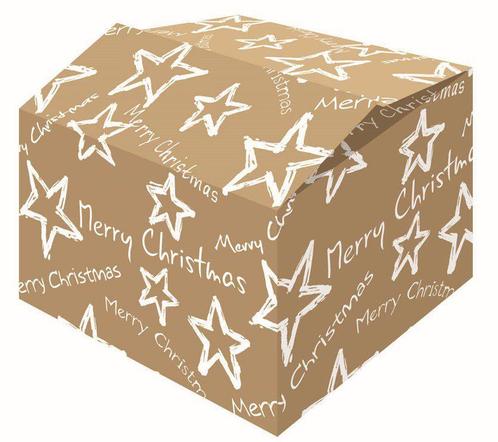 Pakketdoos Kerst Stars White FSC - per 15 stuks, Diversen, Kerst, Nieuw, Ophalen of Verzenden