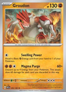 Groudon 093/182 holo Paradox Rift, Hobby en Vrije tijd, Verzamelkaartspellen | Pokémon, Losse kaart, Nieuw, Foil, Ophalen of Verzenden