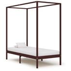 Romantisch Hemelbed 90x200|OP=OP | Slaapkamer Upgrade, 90 cm, Eenpersoons, Bruin, Nieuw