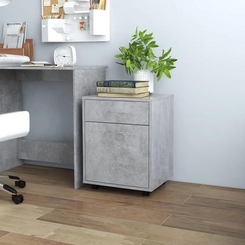 vidaXL Rolkast 45x38x54 cm bewerkt hout betongrijs, Huis en Inrichting, Kasten | Overige, Nieuw, Verzenden