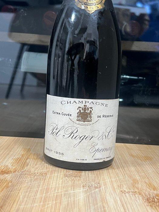 1955 Pol Roger, Extra Cuvee de Reserve - Champagne Brut - 1, Verzamelen, Wijnen