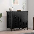 vidaXL Dressoir Zwart eiken 78 x 35.5 x 74.5 cm Bewerkt hout, Huis en Inrichting, Kasten | Dressoirs, Verzenden, Nieuw, Overige houtsoorten