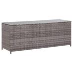 vidaXL Tuinbox 150x50x60 cm poly rattan grijs, Verzenden, Nieuw