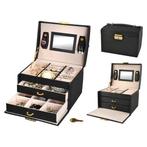 Beautylushh juwelen opbergdoos / sieradendoos zwart 17.5 x, Huis en Inrichting, Ophalen of Verzenden, Nieuw