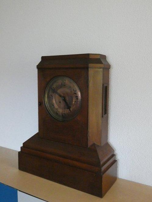 Mantelklok - Lorenz Furtwängler Söhne - Art Deco Glas, Hout,, Antiek en Kunst, Antiek | Klokken