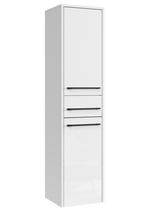 Badkamerkast Florence 30 x 35 x 130 cm - Wit Hoogglans, Huis en Inrichting, Verzenden, Nieuw, (Half)hoge kast