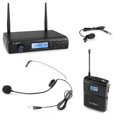Retourdeal - Vonyx WM61B draadloze headset microfoon UHF - 1, Muziek en Instrumenten, Microfoons, Zo goed als nieuw, Verzenden