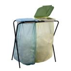 Practo Home vuilniszakhouder dubbel 60-130 ltr - zwart, Huis en Inrichting, Woonaccessoires | Prullenbakken, Verzenden, Nieuw