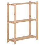 vidaXL Opbergrek 3-laags 60x28,5x90 cm massief grenenhout, Huis en Inrichting, Verzenden, Nieuw