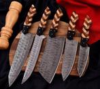 Keukenmes - Rood hout, olijfhout, met de hand gemaakt staal