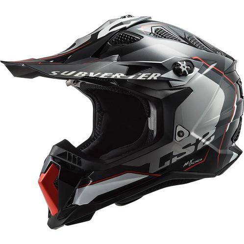 LS2 MX700 Subverter Arched Zwart Zilver Titan. Crosshelm, Motoren, Kleding | Motorhelmen, Offroadhelm, Heren, XS, Nieuw met kaartje