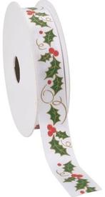 Bedrukt lint Hulst Kerstlint 16 mm rol 3 meter, Ophalen of Verzenden, Nieuw