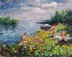 Anatoly Belonog (1946) - Splendid Summer - Champs Fleuris au, Antiek en Kunst, Kunst | Schilderijen | Klassiek