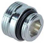 Adaptor 3/4 x 1/2, midden-onderaansluiting, chroom, Doe-het-zelf en Verbouw, Ophalen of Verzenden, Nieuw, Radiator, Hoog rendement (Hr)