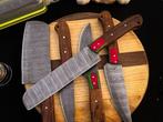 Keukenmes - Amerikaans Multi Wood & roze hout en buffelhoorn