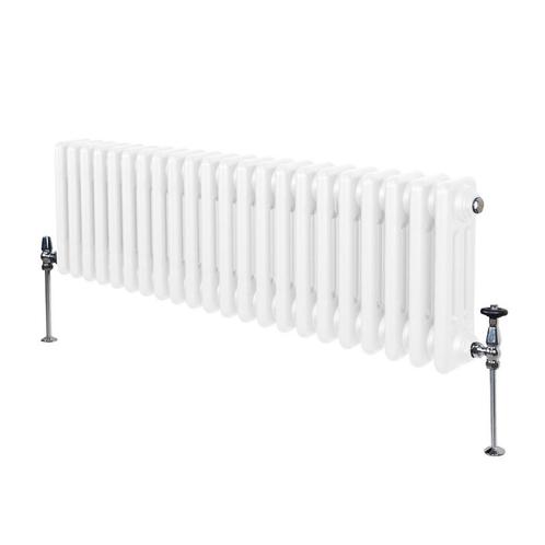 Traditionele 3 Kolom Radiator - 300 x 1192mm - Wit, Doe-het-zelf en Verbouw, Verwarming en Radiatoren, Verzenden