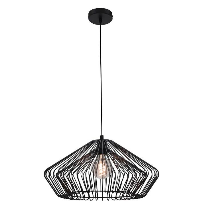 Industriële hanglamp zwart, Matti, Huis en Inrichting, Lampen | Hanglampen, Nieuw, Metaal, 75 cm of meer, Ophalen of Verzenden
