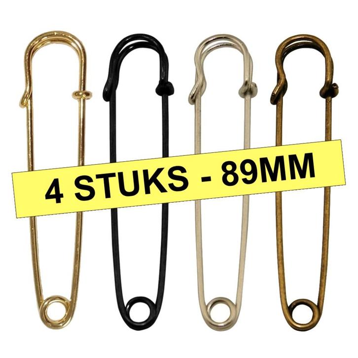 Fako Bijoux - Sierspeld / Sjaalspeld - Classic - 89mm - Set, Sieraden, Tassen en Uiterlijk, Broches, Verzenden