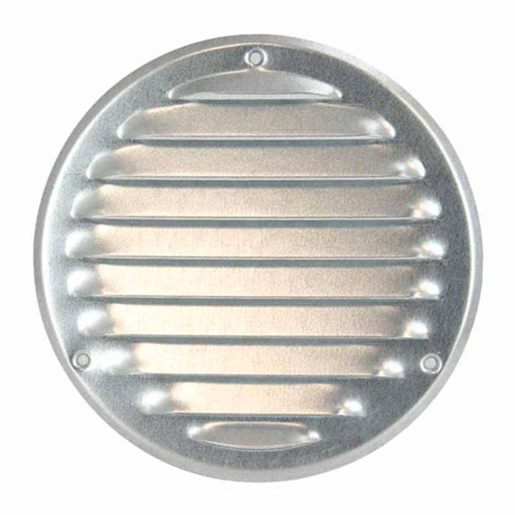 Europlast metalen ventilatierooster rond zink Ø 100mm -, Doe-het-zelf en Verbouw, Ventilatie en Afzuiging, Ophalen of Verzenden