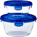 Pyrex Cook & Go Ovenschalen met Deksel Rond 0,7L/1,6L Set/2, Verzenden, Nieuw