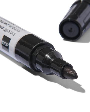 HEMA Merkstiften permanent zwart - 4 stuks beschikbaar voor biedingen