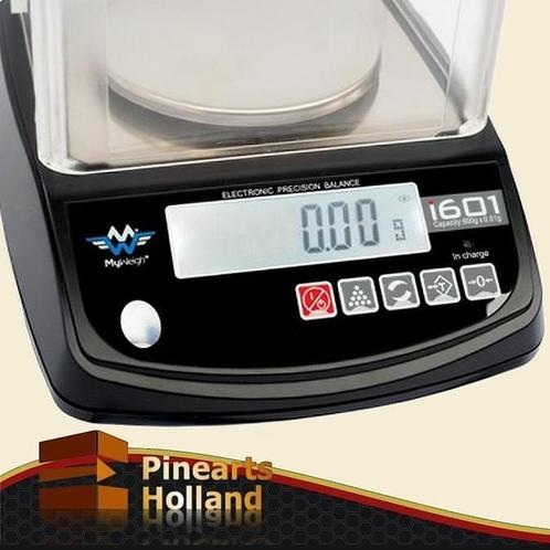 Tafel Precisieweegschaal met Windbescherming (600g x 0.01g), Doe-het-zelf en Verbouw, Weegschalen, Precisieweegschaal, Nieuw, Minder dan 50 kg