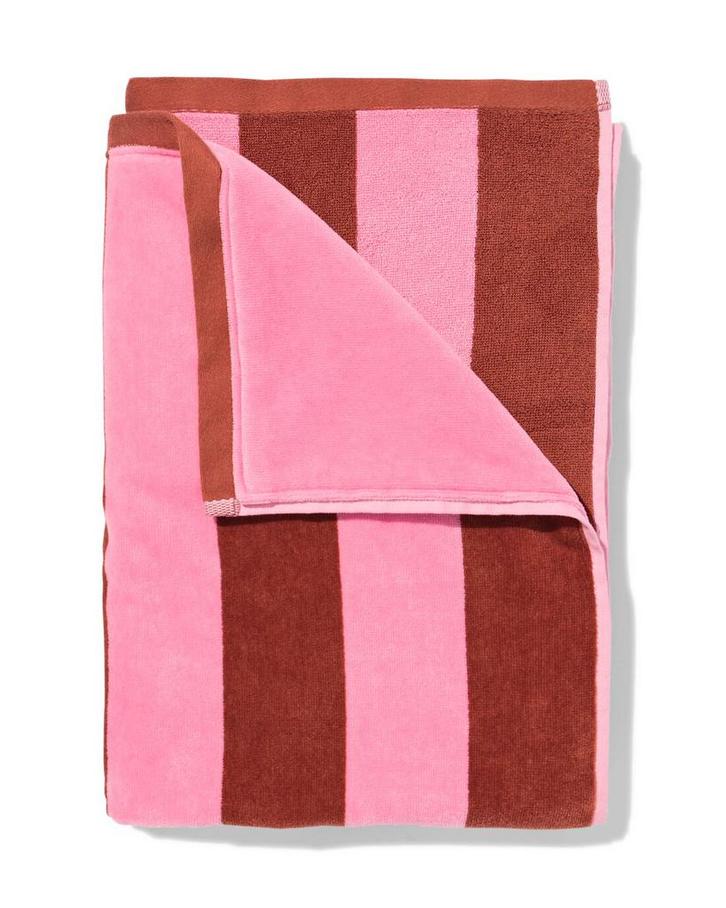 HEMA Strandlaken 90x180cm velours strepen, Huis en Inrichting, Badkamer | Badtextiel en Accessoires, Nieuw, Verzenden