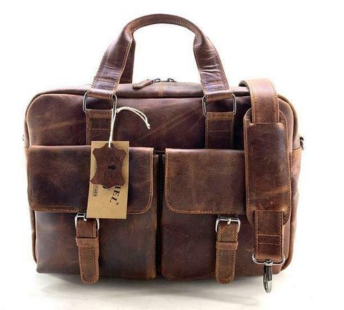 Lederen Van Fiel laptoptas Carvano 094, Sieraden, Tassen en Uiterlijk, Tassen | Damestassen, Verzenden