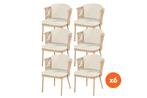 Set van 6 - Hartman Altea rope dining tuinstoel - Cappuccino, Verzenden, Nieuw, Overige materialen