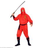 Ninja Kostuum Rood Heren, Nieuw, Verzenden