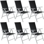 Aluminium tuinstoelen inklapbaar - zilver, Set van 6, Verzenden, Nieuw