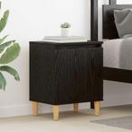 vidaXL Nachtkastje Zwart eiken 40 x 30 x 50 cm Bewerkt hout, Minder dan 45 cm, Verzenden, Nieuw, Minder dan 55 cm