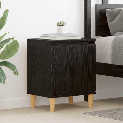 vidaXL Nachtkastje Zwart eiken 40 x 30 x 50 cm Bewerkt hout, Huis en Inrichting, Slaapkamer | Nachtkastjes, Nieuw, Minder dan 45 cm