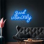 GGM Gastro | LED lichtbord - Good Vibes Only - Blauw - |, Huis en Inrichting, Verzenden, Nieuw, Effen, Bord(en)