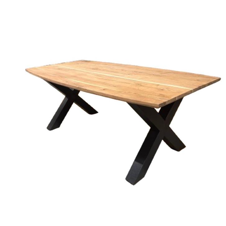 Actie! Eettafel Vitoria | Bruuts | 200 | Acacia | Van €1199,, Huis en Inrichting, Tafels | Eettafels, 50 tot 100 cm, 200 cm of meer