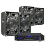 DJ speakerset met 4x MAX12 speakers en Bluetooth versterker, Nieuw, Verzenden